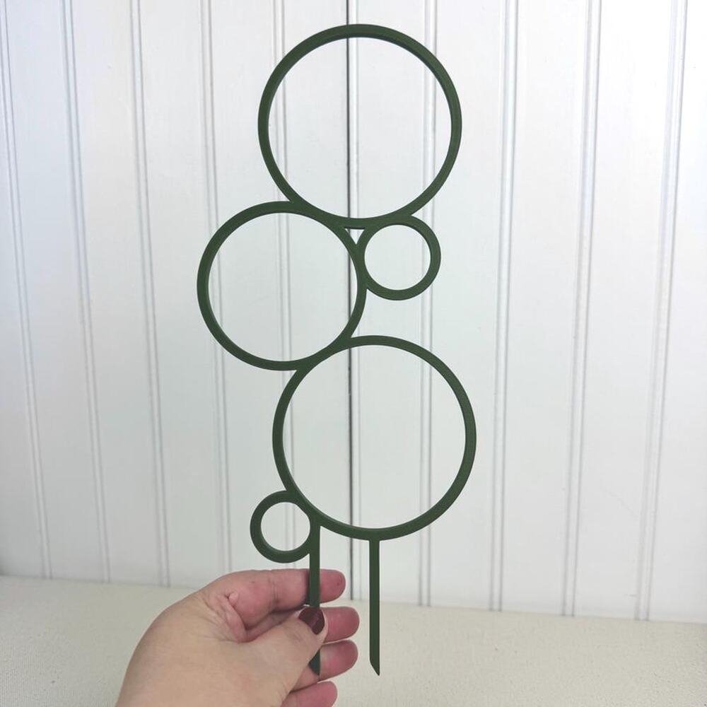 Plant Trellis,Bubble Inspired Plant Support,Geometric Circles,Indoor,11.5" tall - Picture 2 of 11